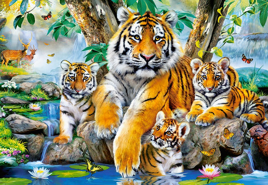 Tigers by the Stream af Howard Robinson, 1000 brikker puslespil