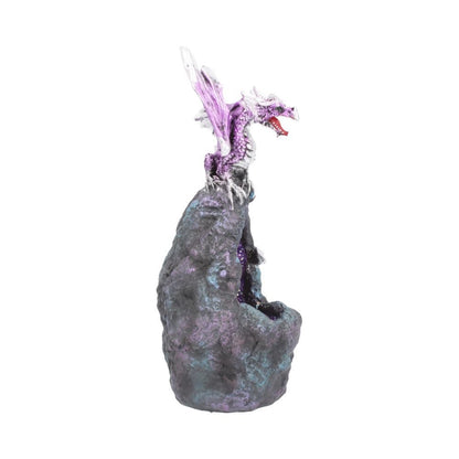 Amethyst Crystal Geode Protecting Dragon figure