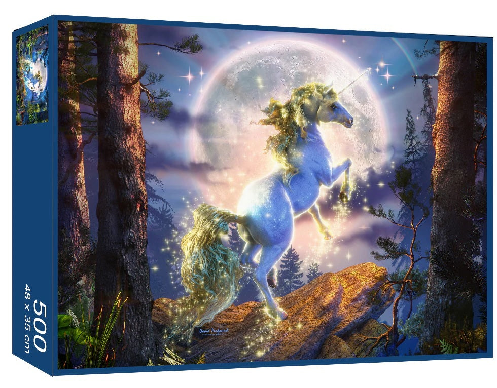 Mystical Moon Unicorn af David Penfound, 500 brikkers puslespil