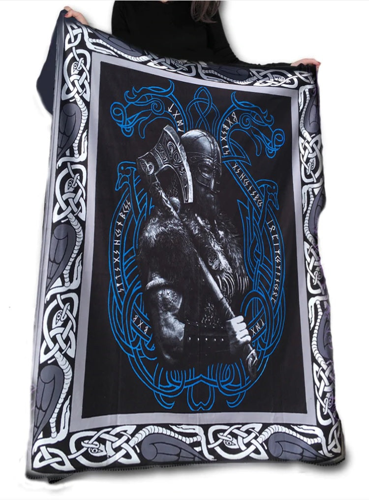 Vikings af Dark Gothic Images, Fleece-tæppe
