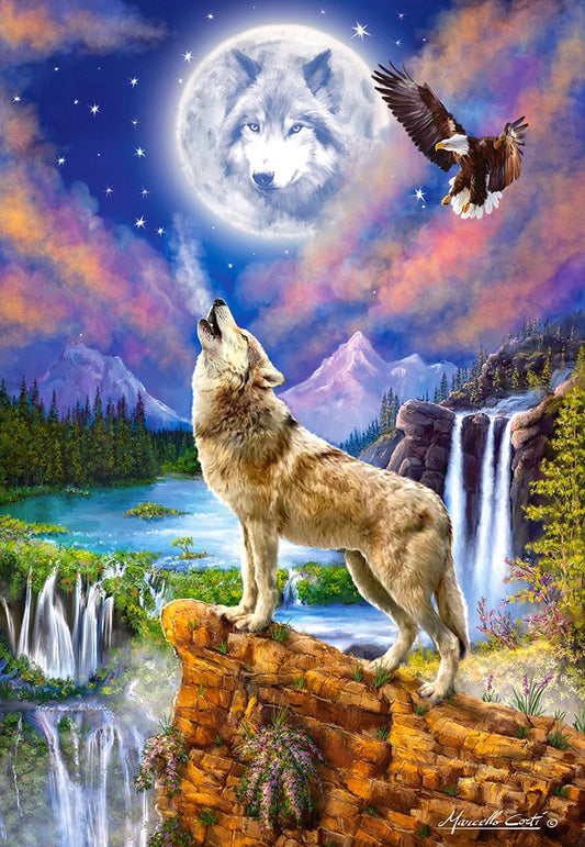 Wolf's Night by Marcello Corti, 1500 Piece Puzzle