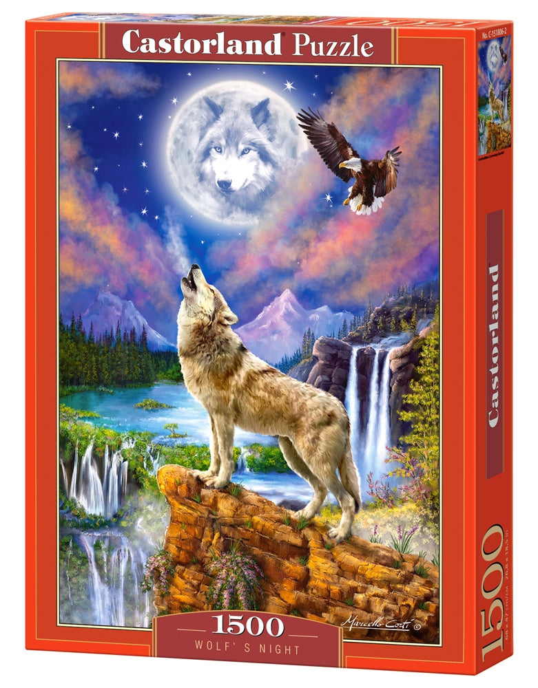 Wolf's Night by Marcello Corti, 1500 Piece Puzzle